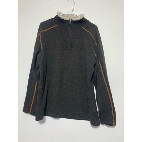 Kuhl Other - Kuhl Mens Brown Alfpaca Long Sleeve 1/4 Zip Pullover No Size Hole
